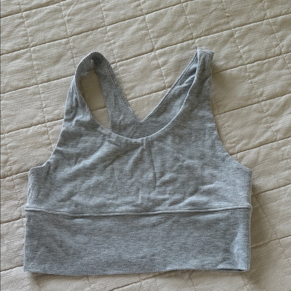 Joah Brown Ribbed Gray Bralette